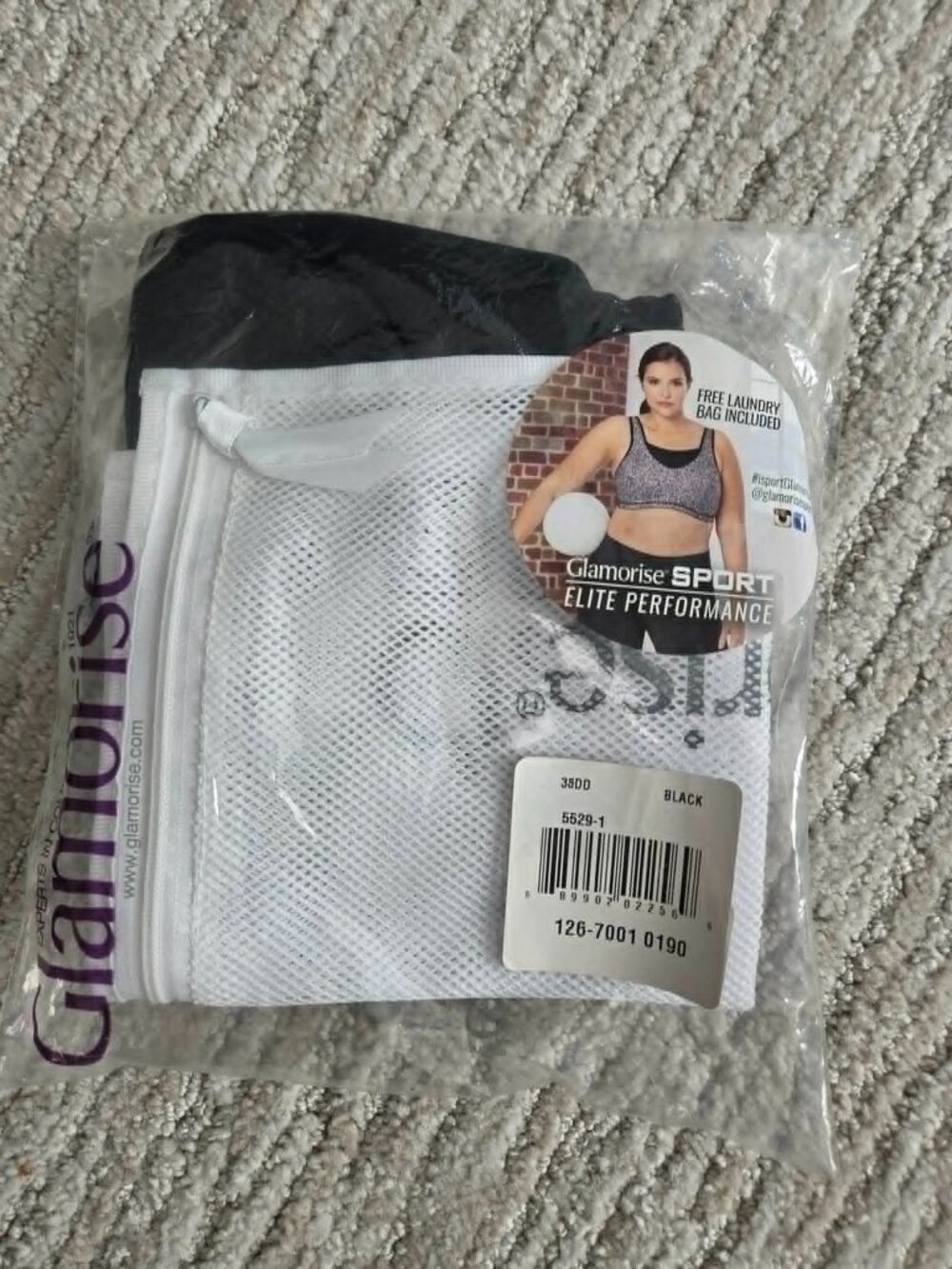 New Black Glamorise Sports Bra 38DD
